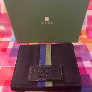 KATE SPADE - Black Nylon Trifold Wallet - VINTAGE